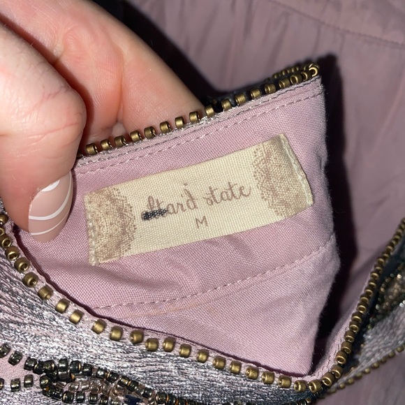 Altar’d State Darra Long Sleeve Open Back Beaded Swing Dress - Picture 13 of 15